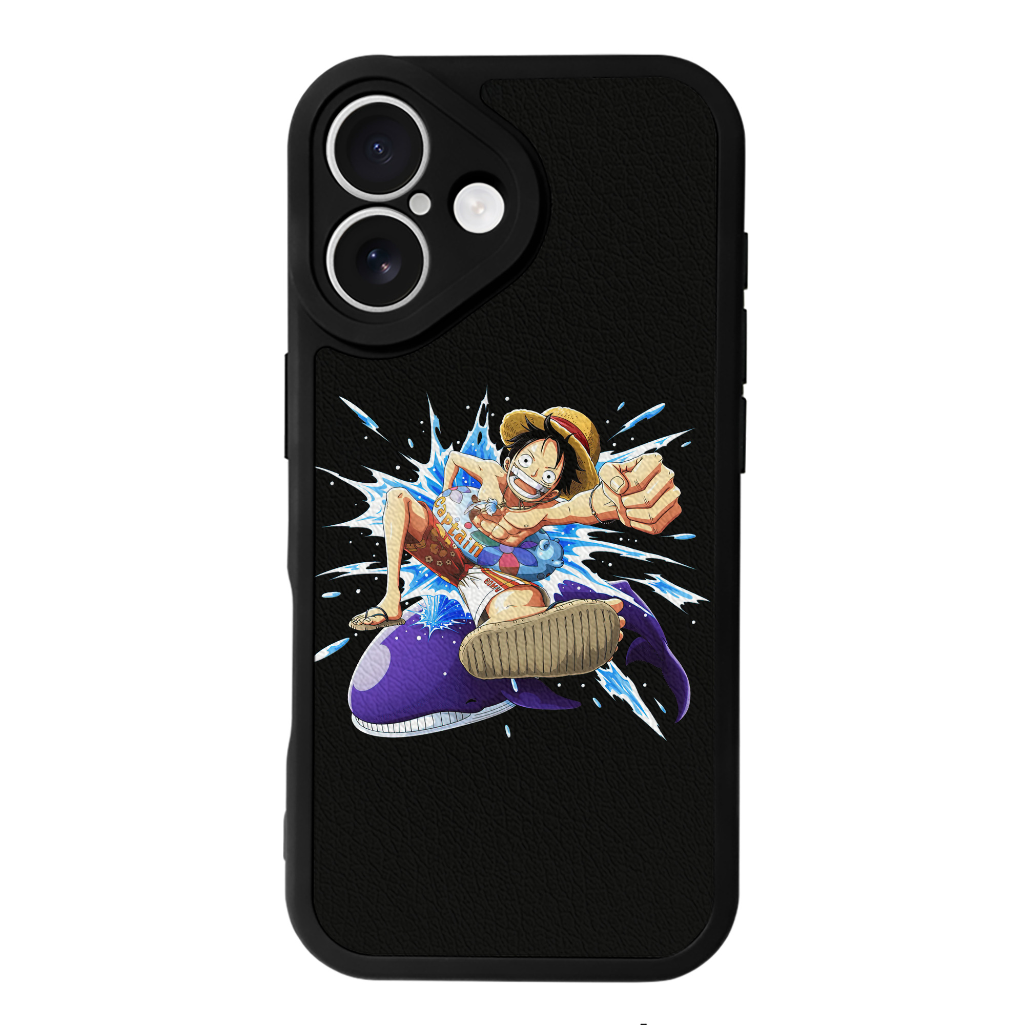 （画像用） ワンピース モンキー・D・ルフィ ONE PIECE Monkey D. Luffy 【iPhone 16シリーズ対応】シリコンスマホケース（レザー調） 材質：シリコン
